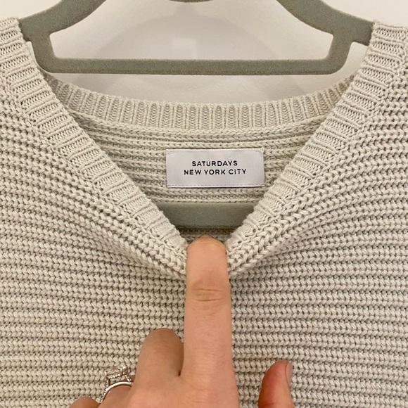 Saturdays NYC Cashmere Blend Sweater - Picture 3 of 3